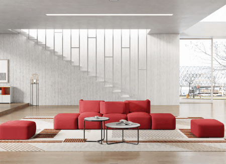 Customized modular conference table with integrated technology