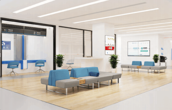 Customized office side tables for corporate branding