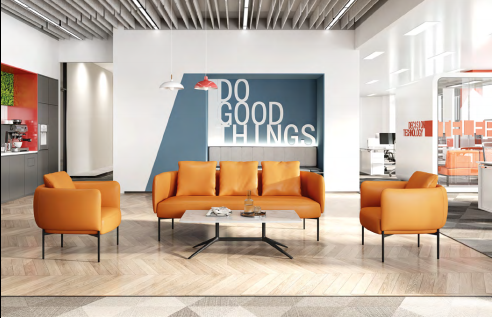 Ergonomic lounge seating for office breakout areas