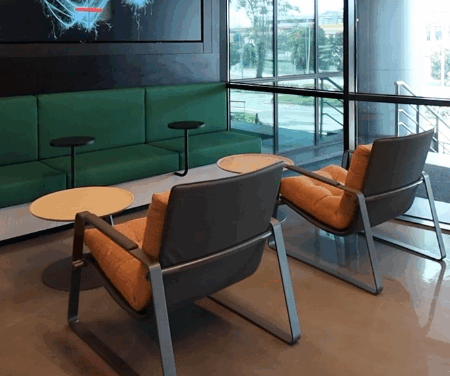Sustainable office furniture manufactured using recycled materials