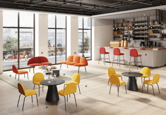 Modern office chair manufacturing facility in China