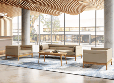 Modern 2026 office furniture layout with ergonomic desks