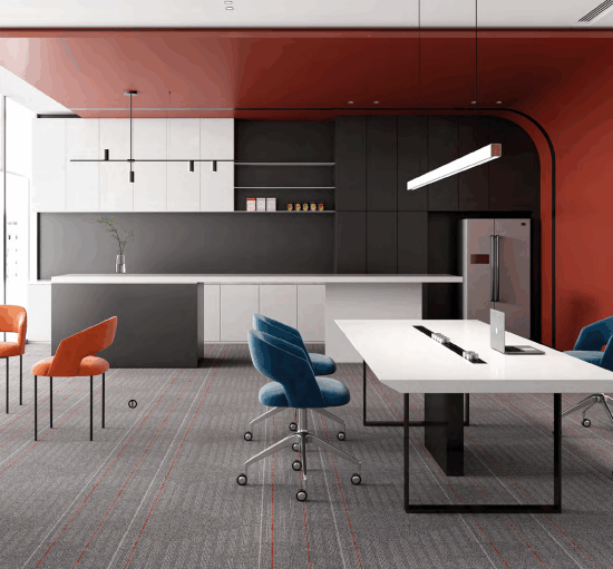 Modern office space featuring sleek ergonomic desks and chairs from the 2026 collection