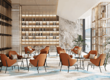 Modern 2026 classroom with flexible desks and ergonomic chairs