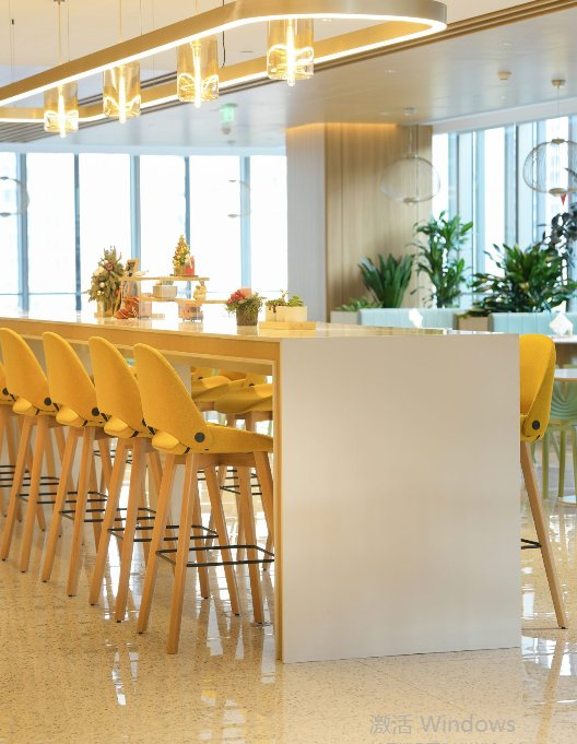 Modern large scale enterprise office layout with ergonomic workstations