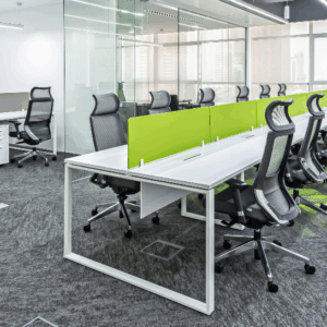 Modular office cubicles and flexible desk systems