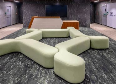 Executive desks and workstations staged for fast delivery