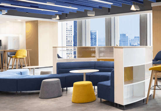Modern 2026 conference room with sleek table and ergonomic chairs